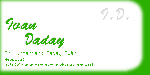 ivan daday business card